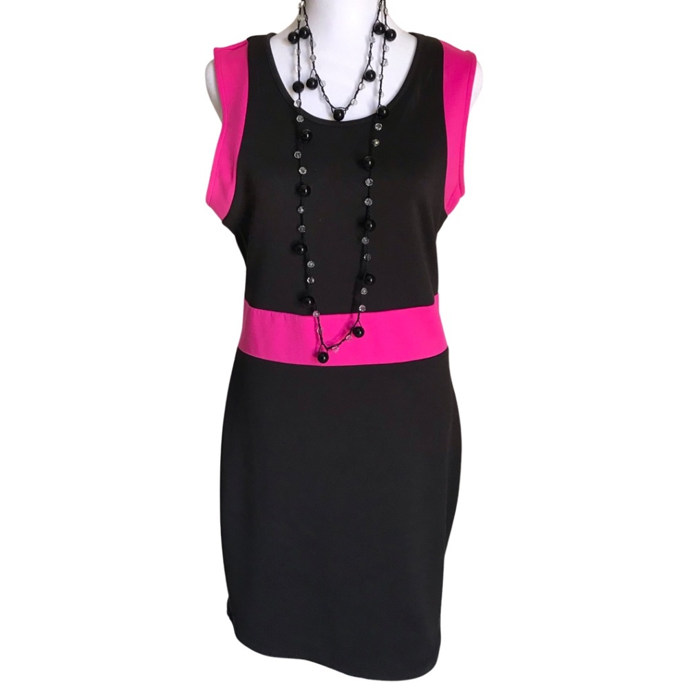 Hot Pink & Black Dress